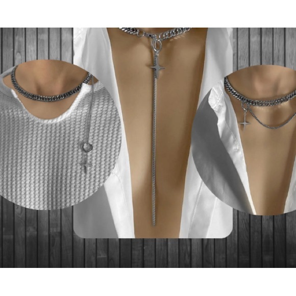 Stainless Steel Cuban Chain with Cross Pendant for Men - Picture 2 of 9